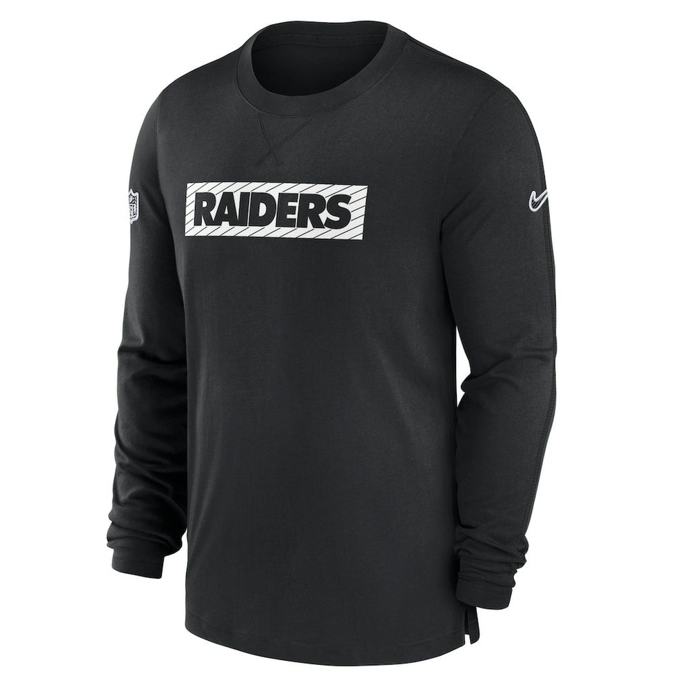 Las Vegas Raiders Sideline Player Performance Long Sleeve T-Shirt - Black T-shirts