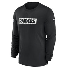 Las Vegas Raiders Sideline Player Performance Long Sleeve T-Shirt - Black T-shirts
