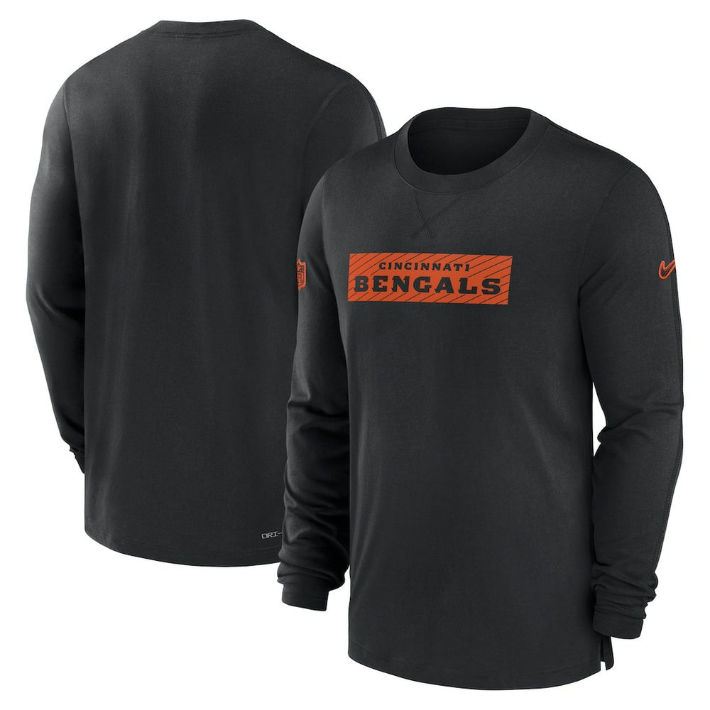 Cincinnati Bengals Sideline Player Performance Long Sleeve T-Shirt - Black T-shirts