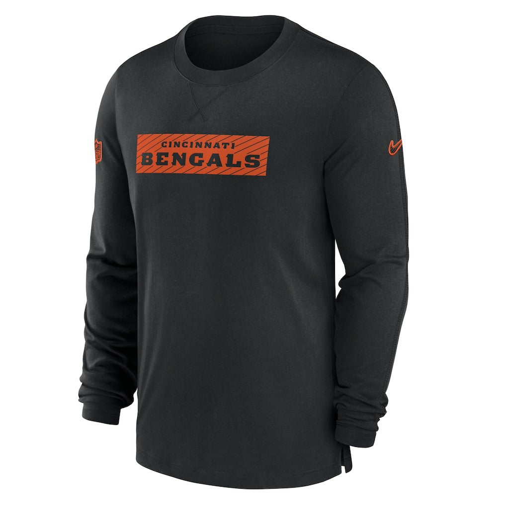 Cincinnati Bengals Sideline Player Performance Long Sleeve T-Shirt - Black T-shirts