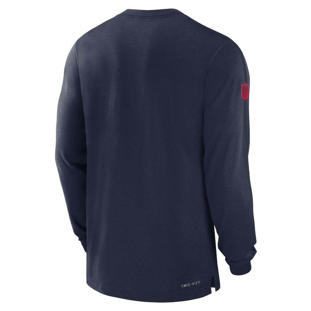 New England Patriots Sideline Player Performance Long Sleeve T-Shirt - Navy T-shirts