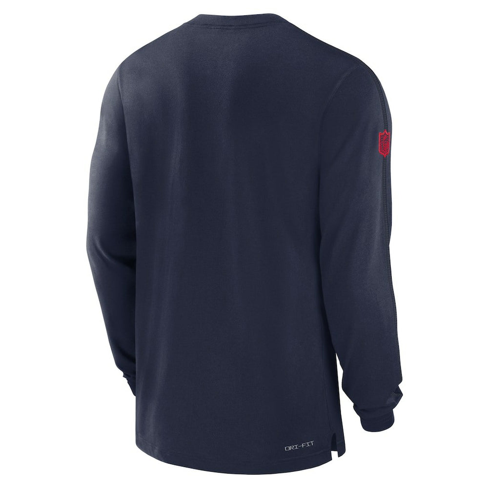 New England Patriots Sideline Player Performance Long Sleeve T-Shirt - Navy T-shirts