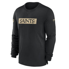 New Orleans Saints Sideline Player Performance Long Sleeve T-Shirt - Black T-shirts