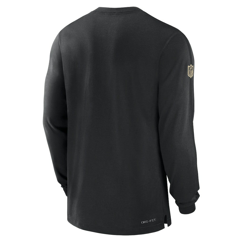 New Orleans Saints Sideline Player Performance Long Sleeve T-Shirt - Black T-shirts