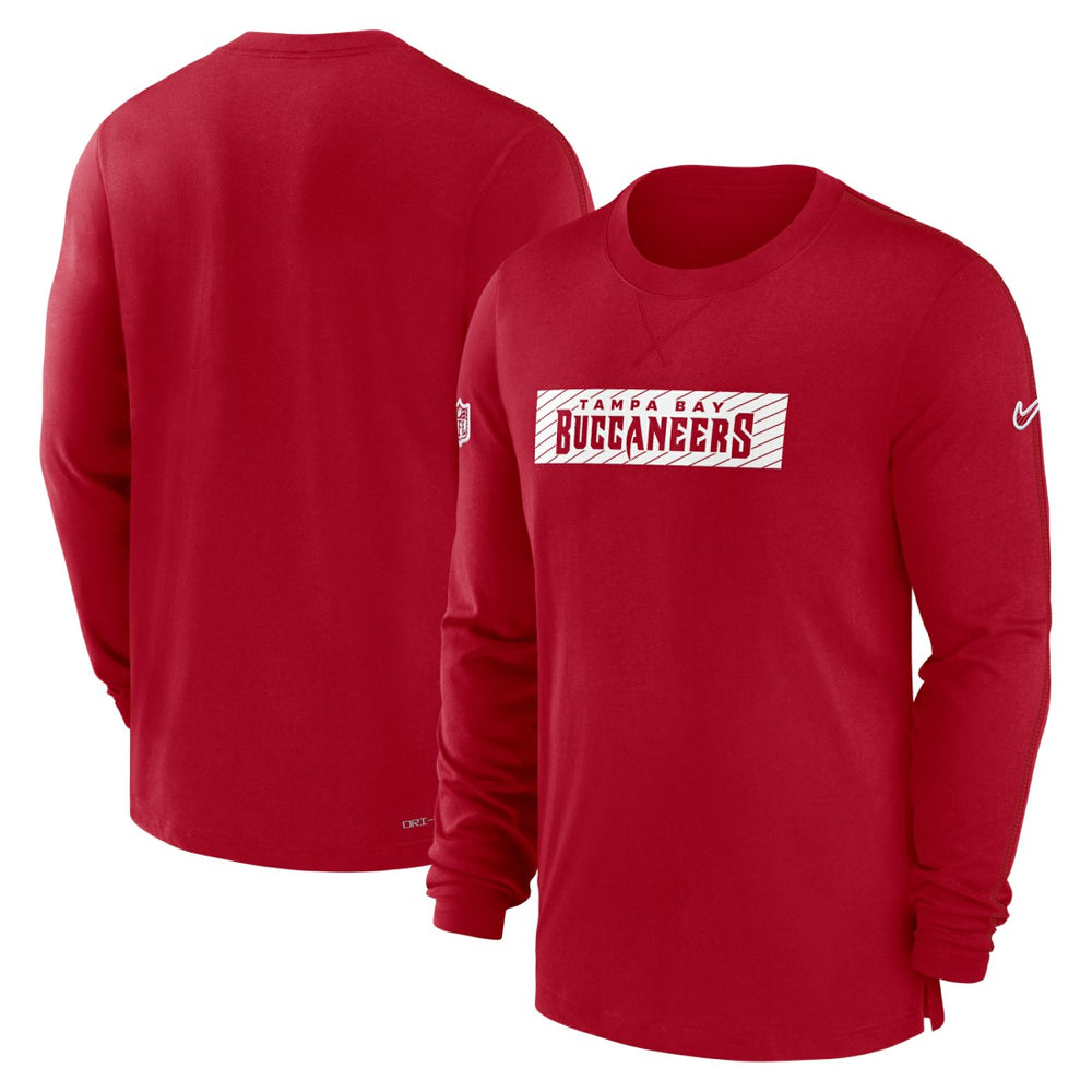 Tampa Bay Buccaneers Sideline Player Performance Long Sleeve T-Shirt - Red T-shirts