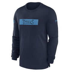 Tennessee Titans Sideline Player Performance Long Sleeve T-Shirt - Navy T-shirts