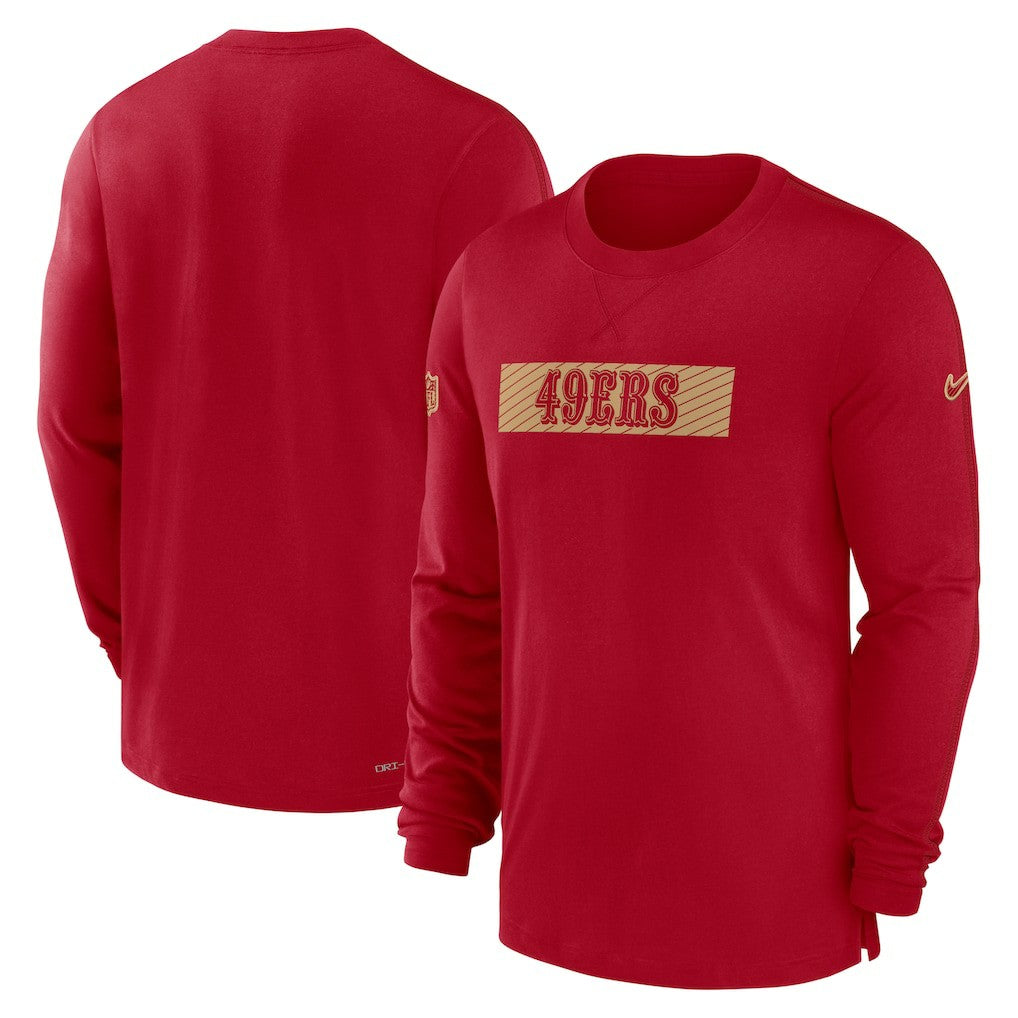 San Francisco 49ers Sideline Player Performance Long Sleeve T-Shirt - Scarlet T-shirts