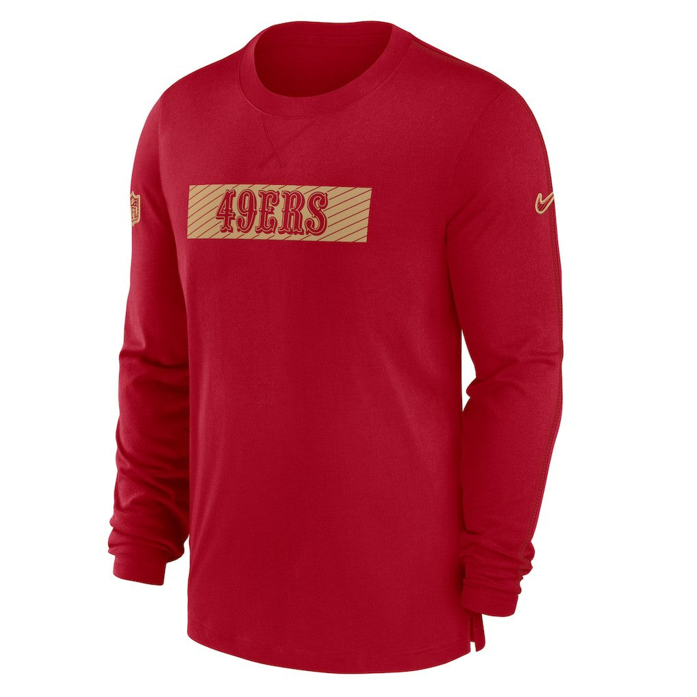 San Francisco 49ers Sideline Player Performance Long Sleeve T-Shirt - Scarlet T-shirts