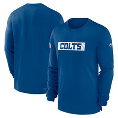 Indianapolis Colts Sideline Player Performance Long Sleeve T-Shirt - Royal T-shirts