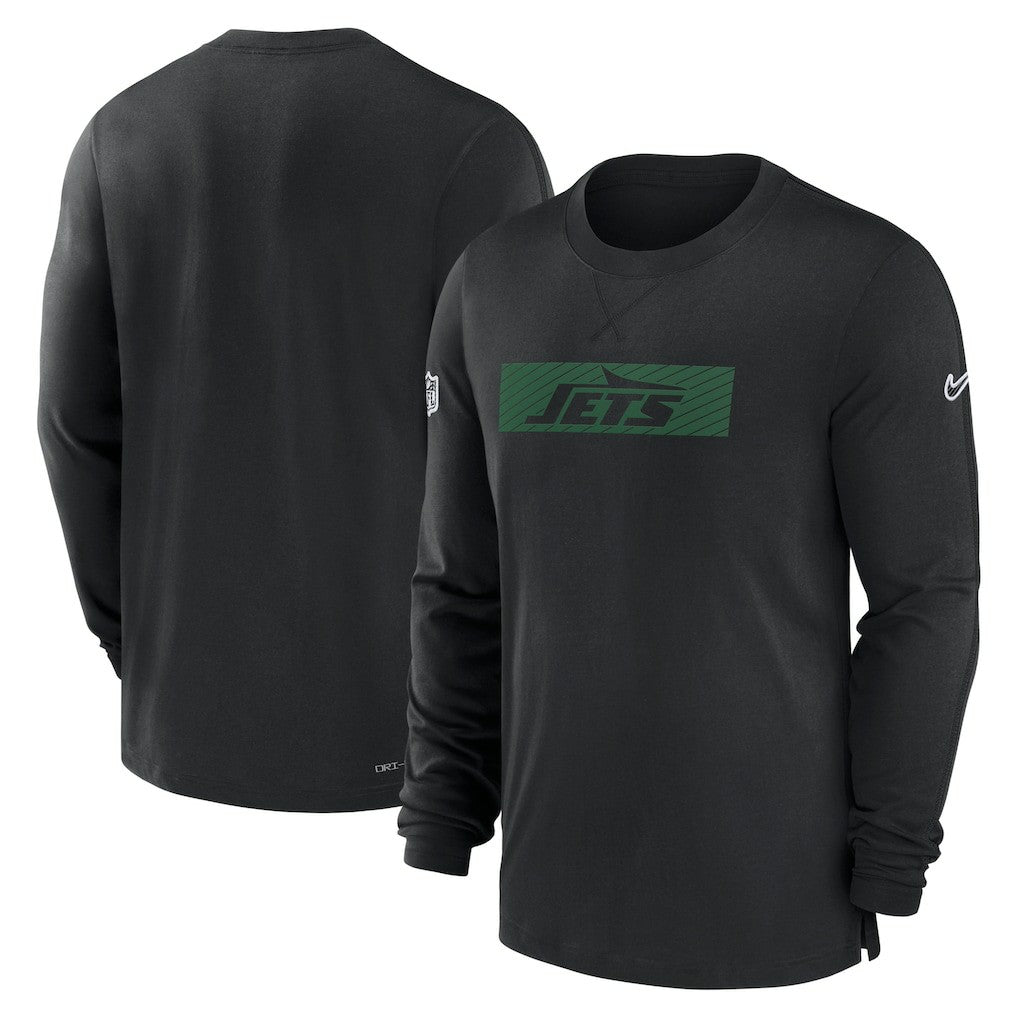 New York Jets Sideline Player Performance Long Sleeve T-Shirt - Black T-shirts