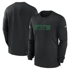 New York Jets Sideline Player Performance Long Sleeve T-Shirt - Black T-shirts