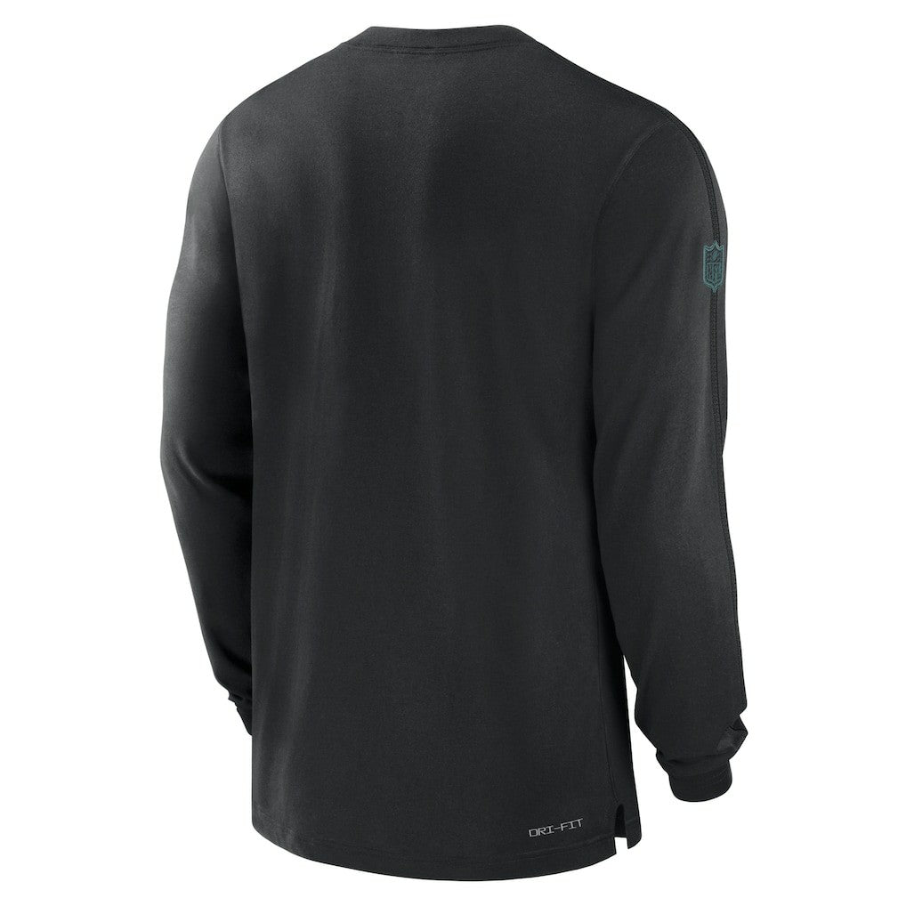 Philadelphia Eagles Sideline Player Performance Long Sleeve T-Shirt - Black T-shirts