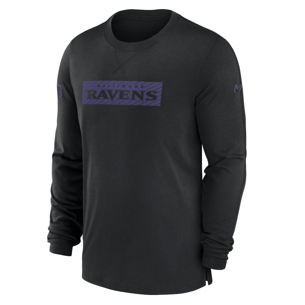 Baltimore Ravens Sideline Player Performance Long Sleeve T-Shirt - Black T-shirts