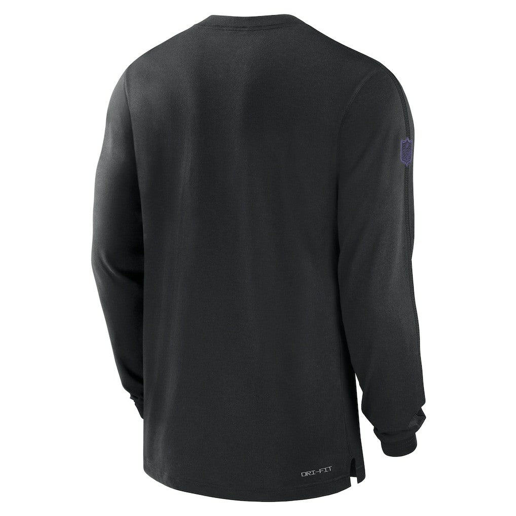 Baltimore Ravens Sideline Player Performance Long Sleeve T-Shirt - Black T-shirts