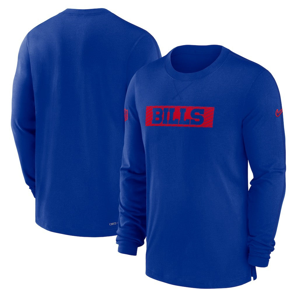 Buffalo Bills Sideline Player Performance Long Sleeve T-Shirt - Royal T-shirts