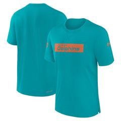 Miami Dolphins Sideline Player Performance T-Shirt - Aqua T-shirts