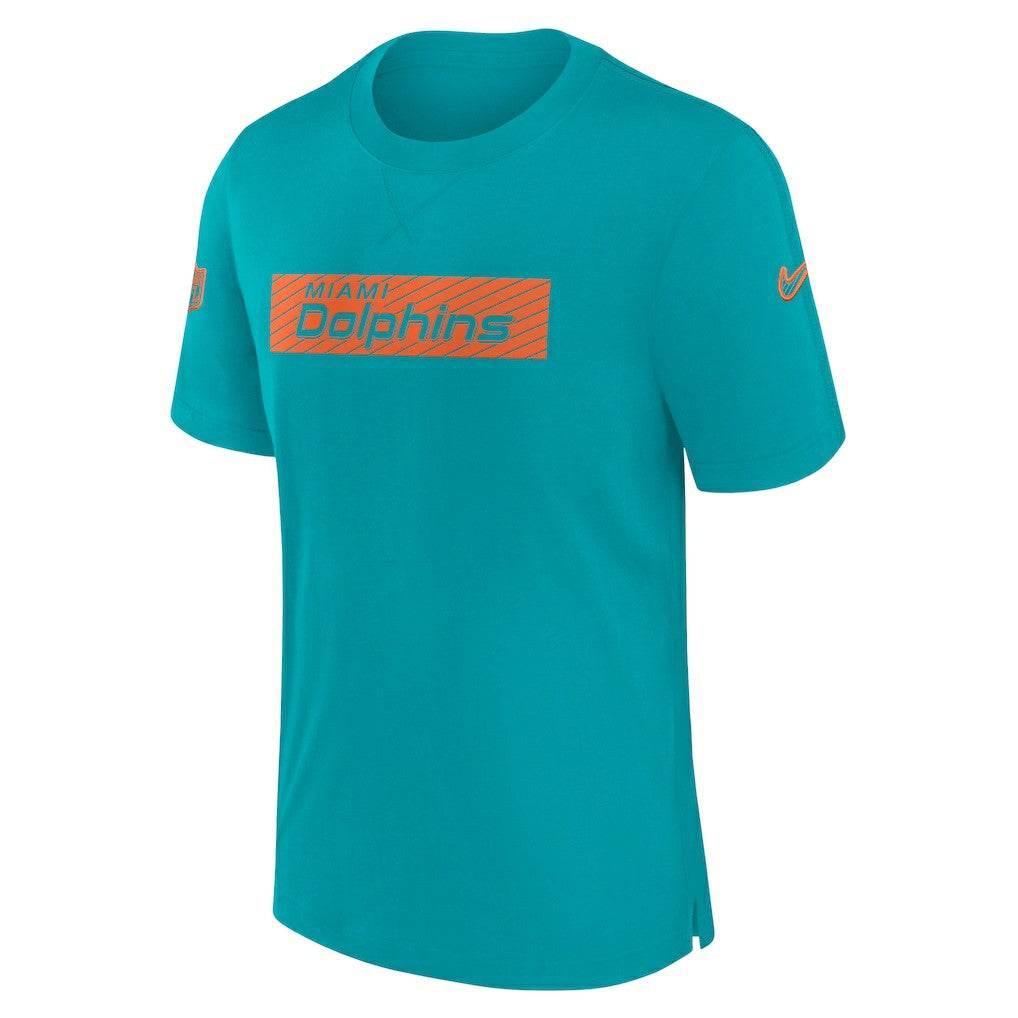 Miami Dolphins Sideline Player Performance T-Shirt - Aqua T-shirts