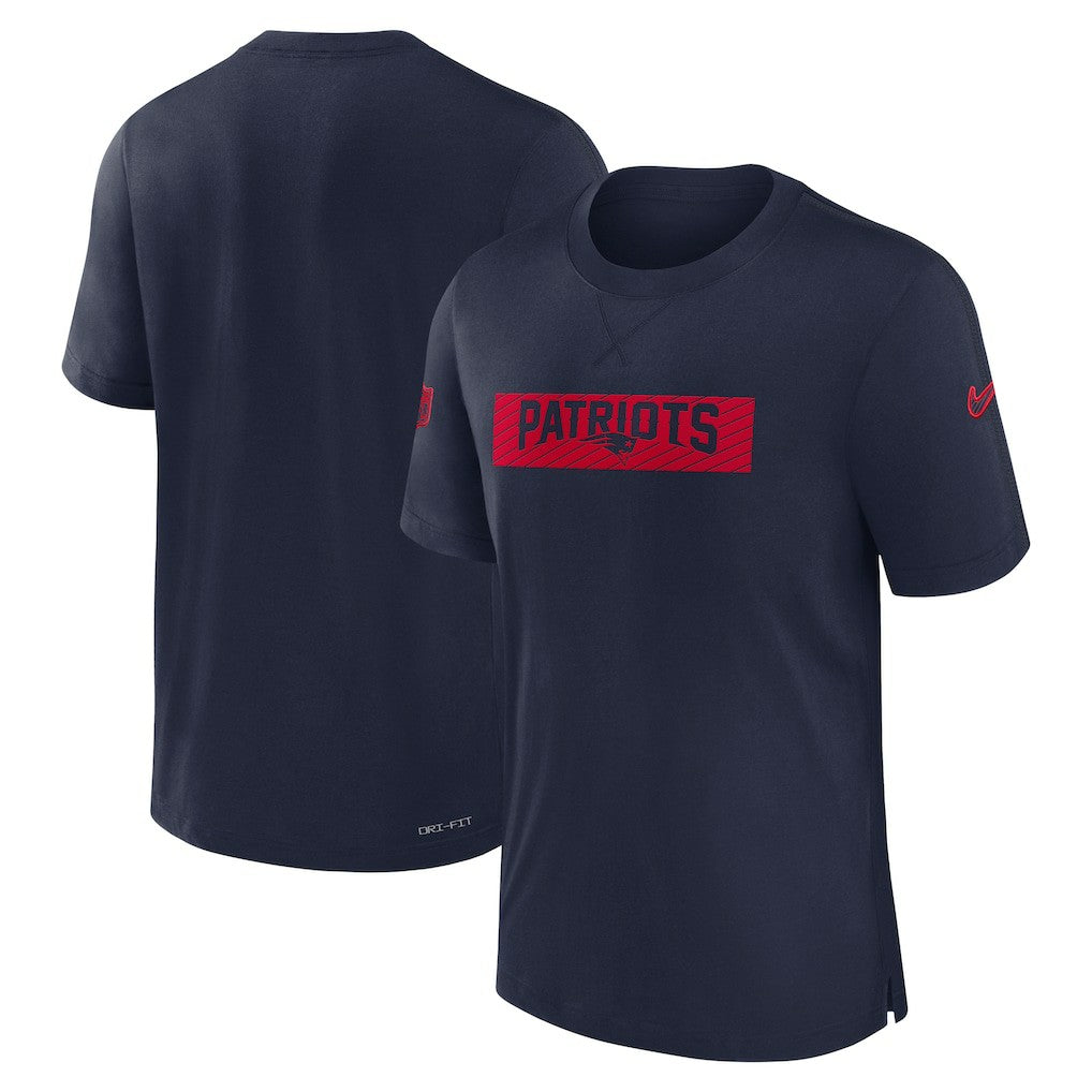 New England Patriots Sideline Player Performance T-Shirt - Navy T-shirts