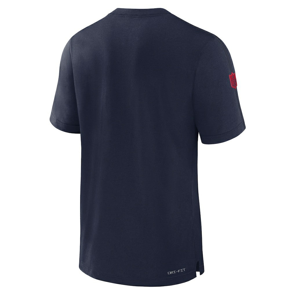 New England Patriots Sideline Player Performance T-Shirt - Navy T-shirts