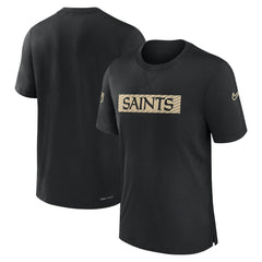 New Orleans Saints Sideline Player Performance T-Shirt - Black T-shirts