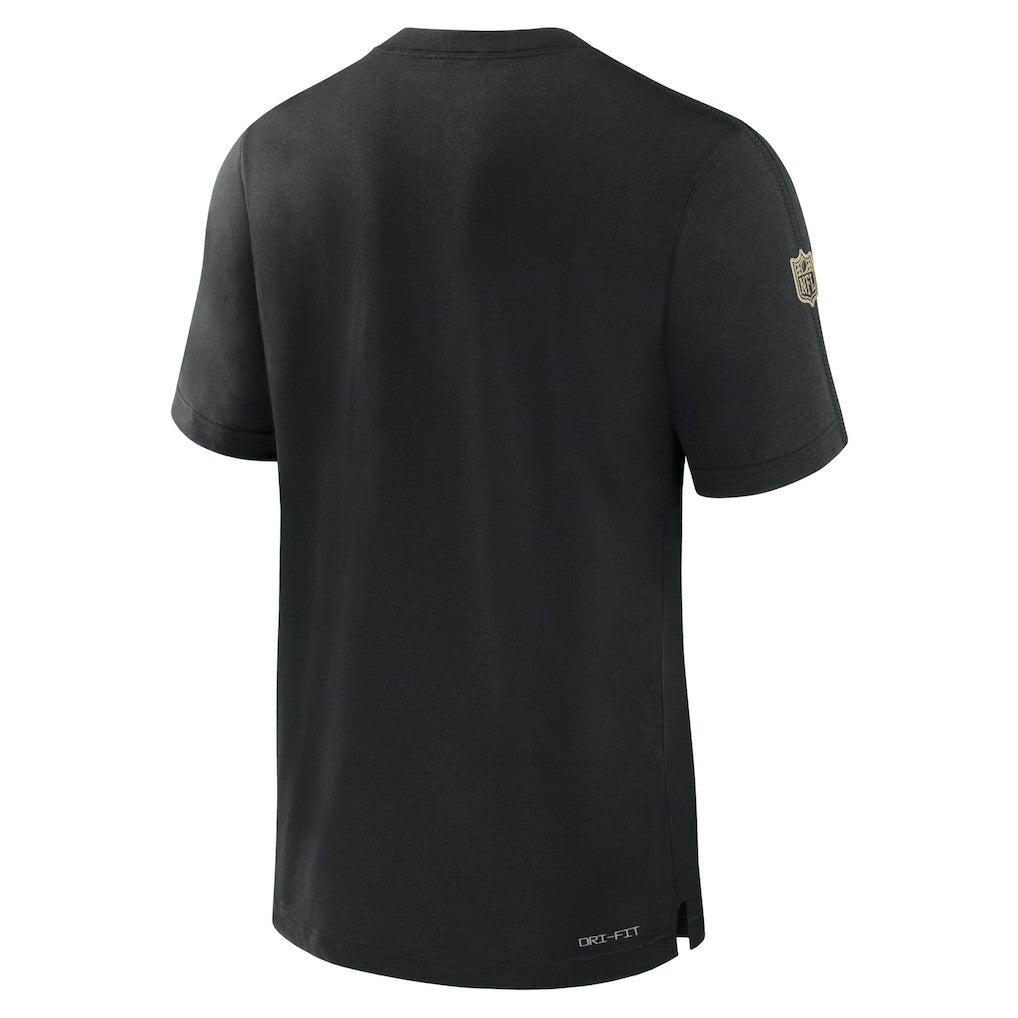 New Orleans Saints Sideline Player Performance T-Shirt - Black T-shirts