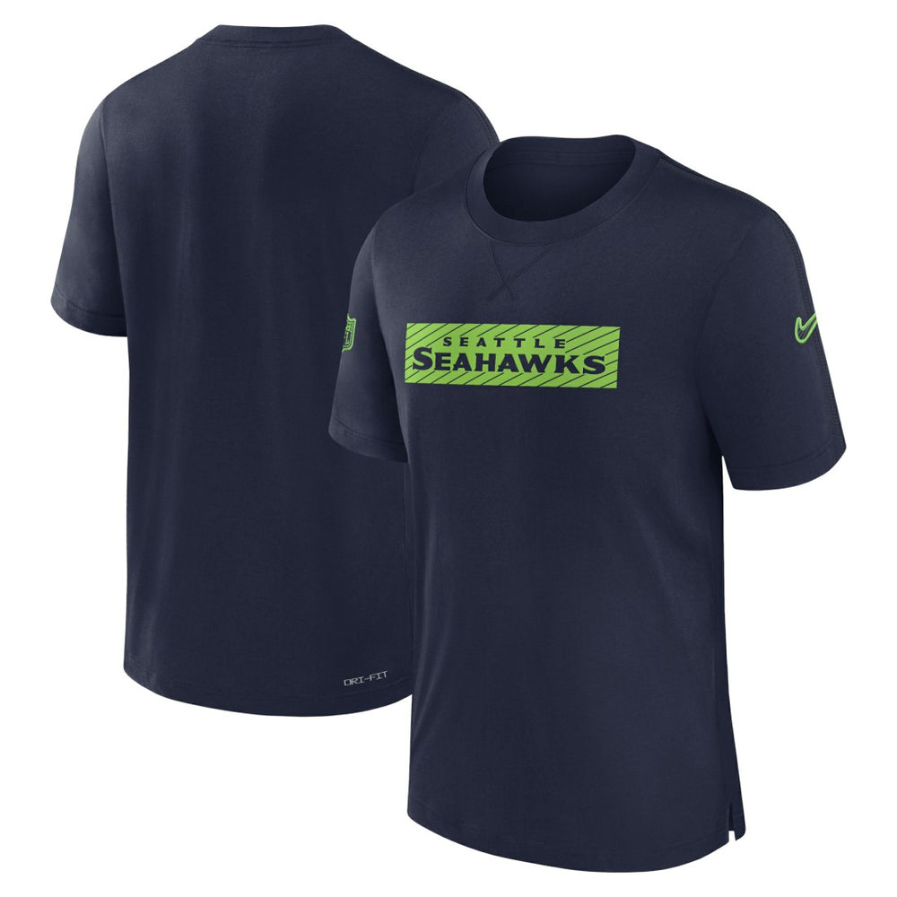 Seattle Seahawks Sideline Player Performance T-Shirt - College Navy T-shirts