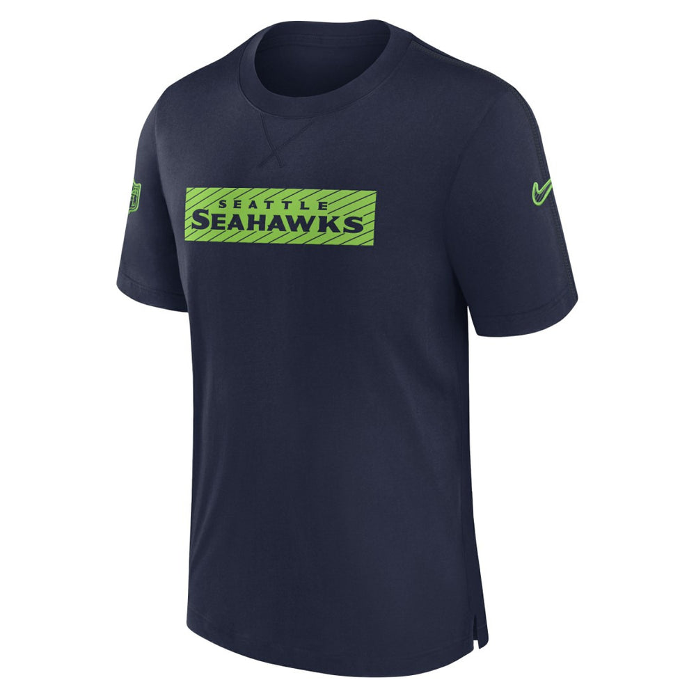 Seattle Seahawks Sideline Player Performance T-Shirt - College Navy T-shirts