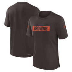 Cleveland Browns Sideline Player Performance T-Shirt - Brown T-shirts