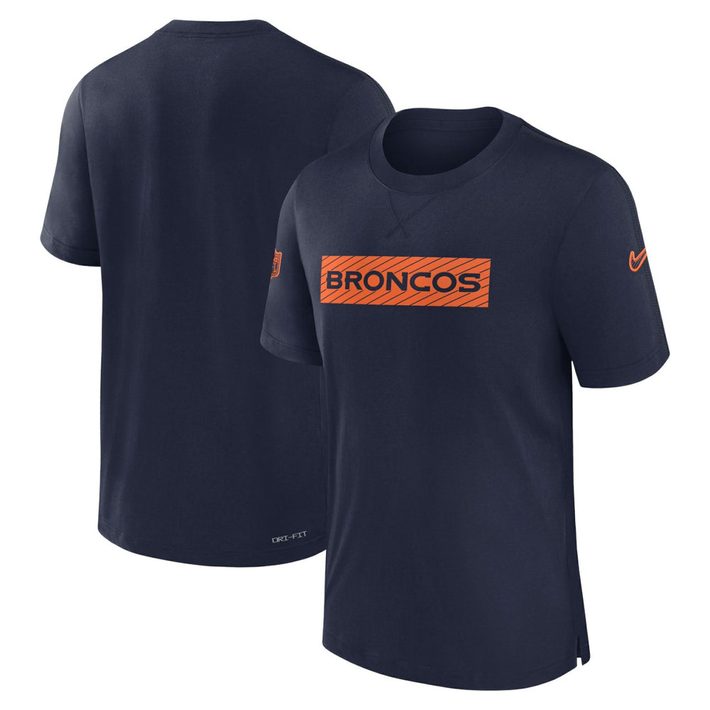 Denver Broncos Sideline Player Performance T-Shirt - Navy T-shirts