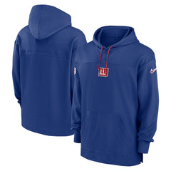 New York Giants Sideline Jersey Performance Pullover Hoodie - Royal Jerseys