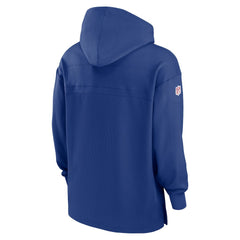 New York Giants Sideline Jersey Performance Pullover Hoodie - Royal Jerseys