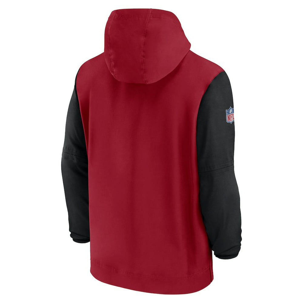 Arizona Cardinals 2024/25 Sideline Pre-Game Player 1/2-Zip Hoodie Jacket - Cardinal/Black Hoodies