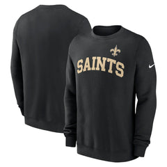 New Orleans Saints Club Pullover Sweatshirt - Black Pullover
