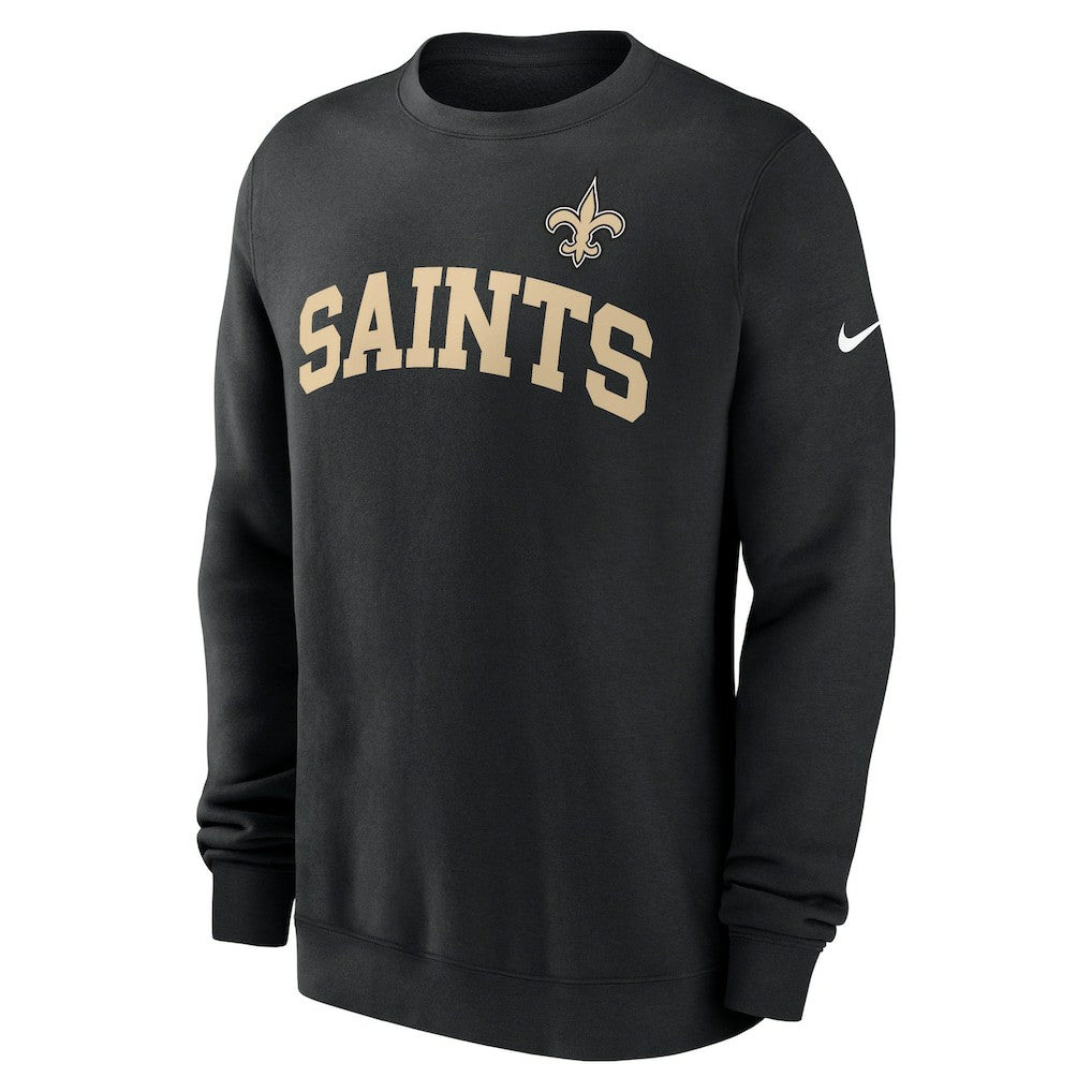 New Orleans Saints Club Pullover Sweatshirt - Black Pullover