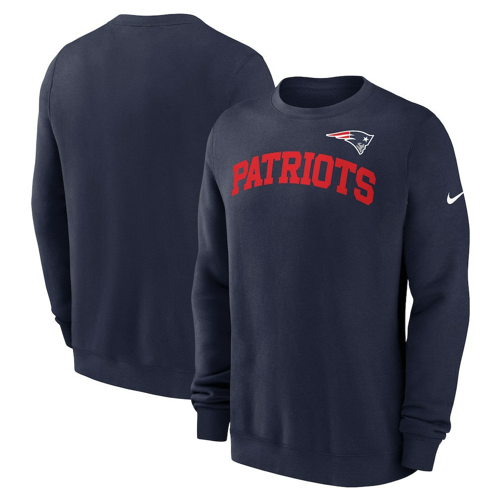New England Patriots Club Pullover Sweatshirt - Navy Pullover