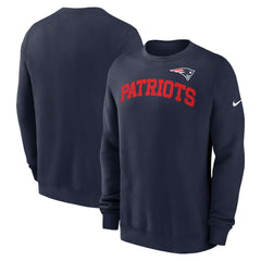 New England Patriots Club Pullover Sweatshirt - Navy Pullover