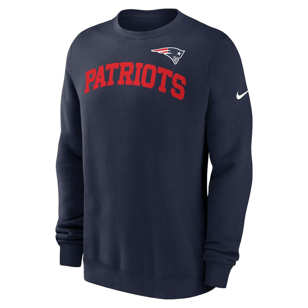 New England Patriots Club Pullover Sweatshirt - Navy Pullover