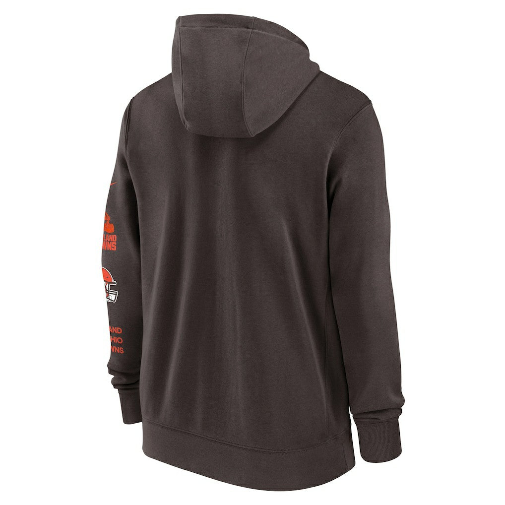 Cleveland Browns Primetime Club Full-Zip Hoodie - Brown Hoodies
