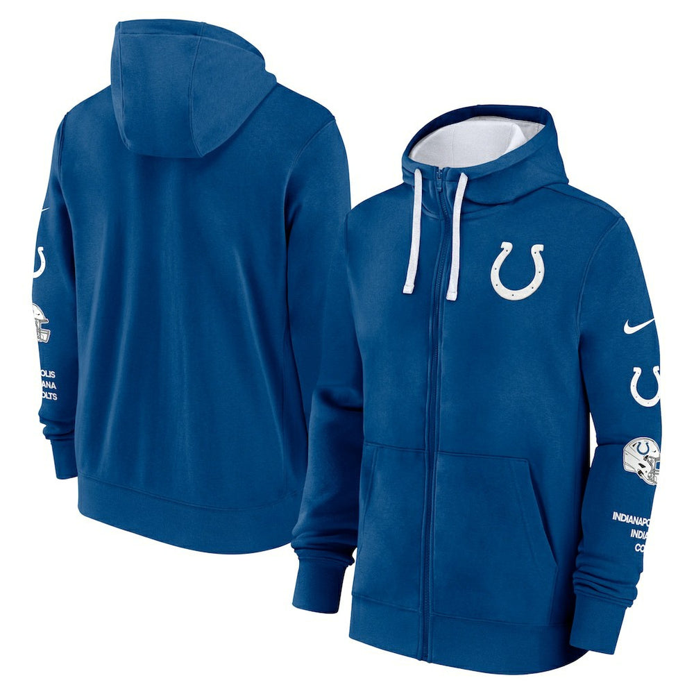 Indianapolis Colts Primetime Club Full-Zip Hoodie - Royal Hoodies