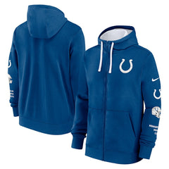 Indianapolis Colts Primetime Club Full-Zip Hoodie - Royal Hoodies