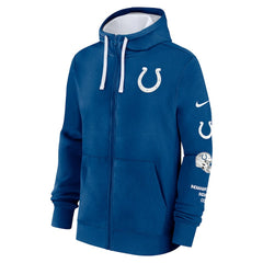 Indianapolis Colts Primetime Club Full-Zip Hoodie - Royal Hoodies