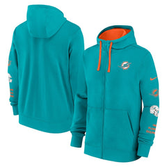 Miami Dolphins Primetime Club Full-Zip Hoodie - Aqua Hoodies