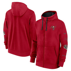 Tampa Bay Buccaneers Primetime Club Full-Zip Hoodie - Red Hoodies