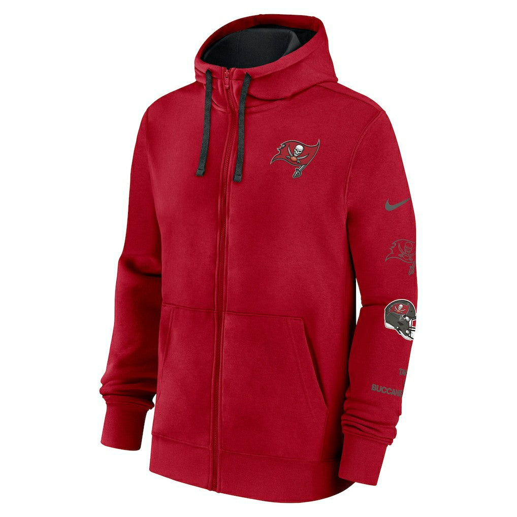 Tampa Bay Buccaneers Primetime Club Full-Zip Hoodie - Red Hoodies