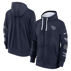 Tennessee Titans Primetime Club Full-Zip Hoodie - Navy Hoodies