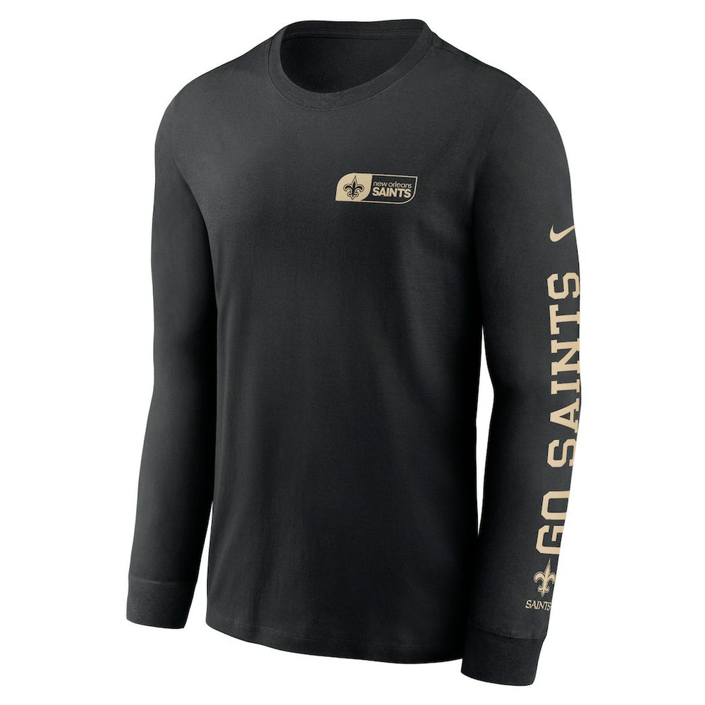 New Orleans Saints All Out Long Sleeve T-Shirt - Black T-shirts
