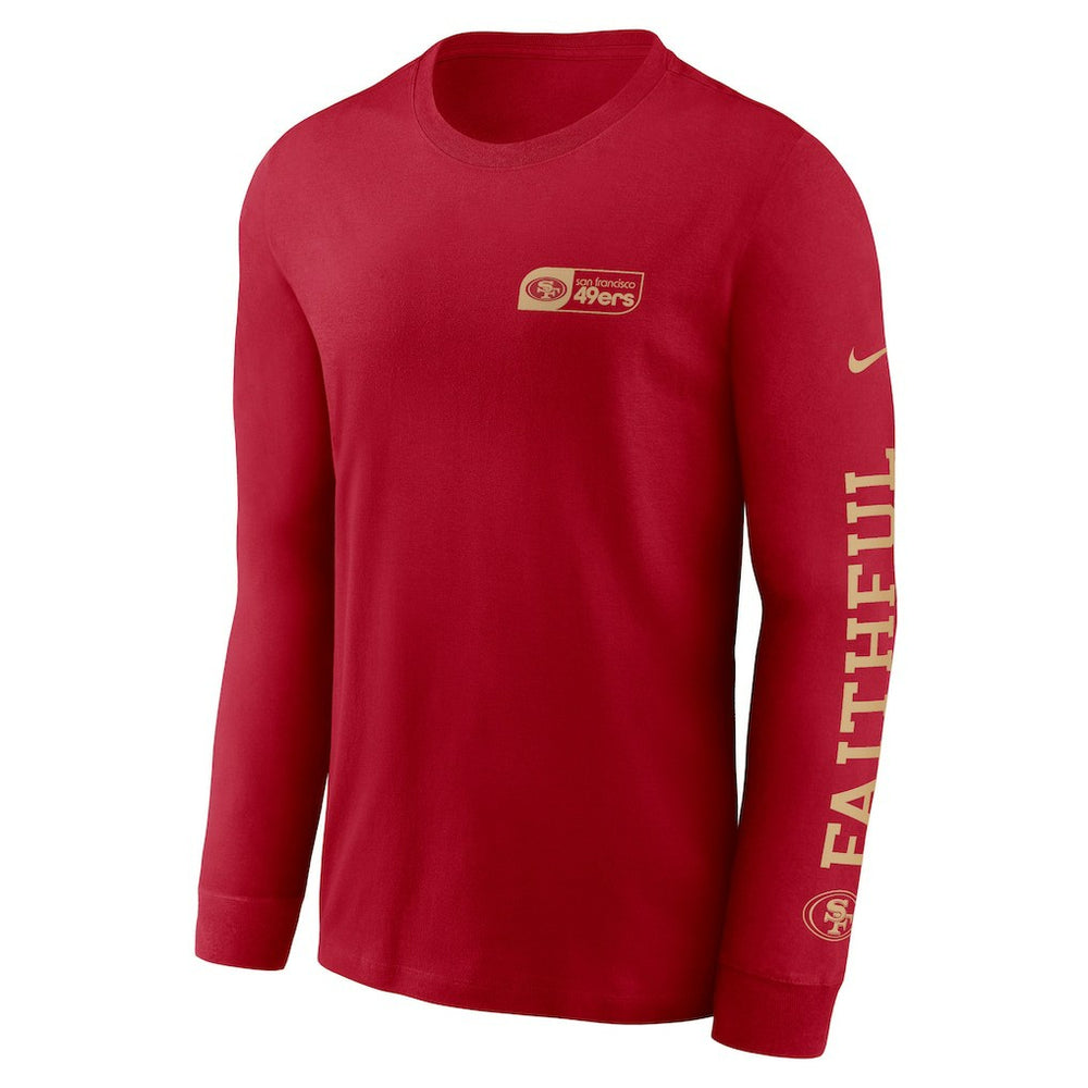 San Francisco 49ers All Out Long Sleeve T-Shirt - Scarlet T-shirts