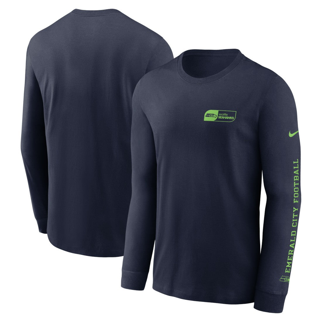 Seattle Seahawks All Out Long Sleeve T-Shirt - College Navy T-shirts