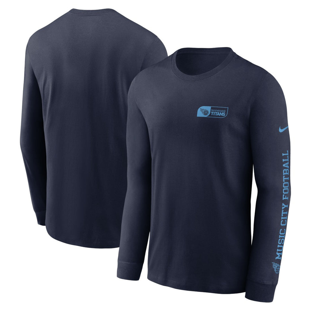 Tennessee Titans All Out Long Sleeve T-Shirt - Navy T-shirts
