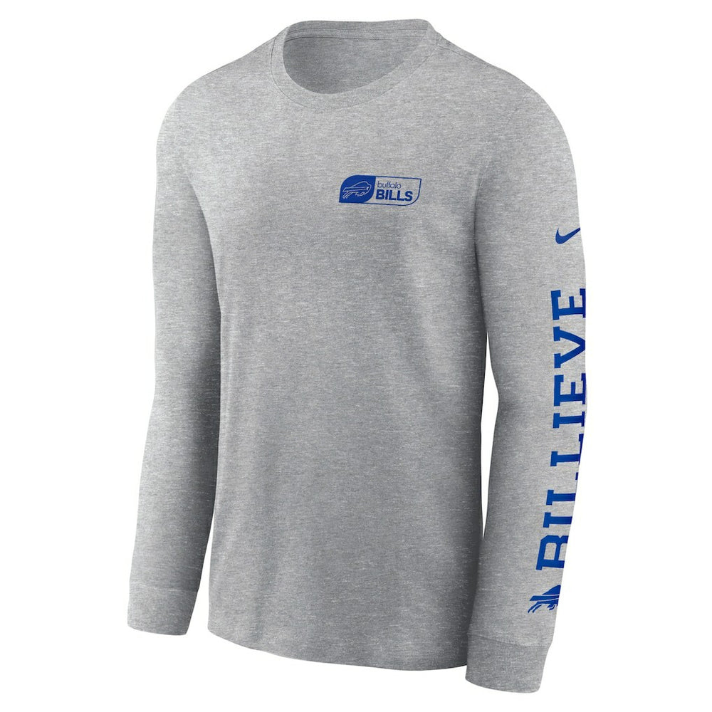 Buffalo Bills All Out Long Sleeve T-Shirt - Heather Gray T-shirts